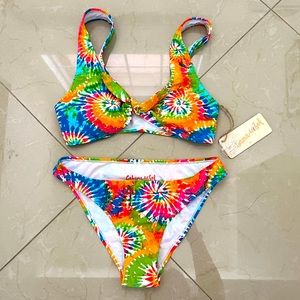 Brand new tie-dye 2 piece swim set